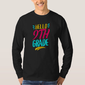 Hallo 9. Klasse Erster Schultag Lehrer Zurück zur T-Shirt