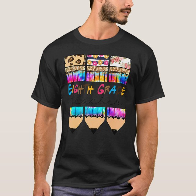Hallo Achte Grad Leopard Gefärbte Krawatte Stift N T-Shirt (Vorderseite)