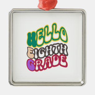 Hallo achte Klasse Ornament Aus Metall