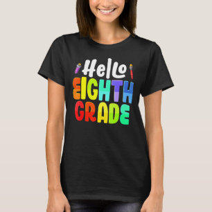 Hallo Achte Klasse Team 8. Klasse Lehrer zurück T-Shirt