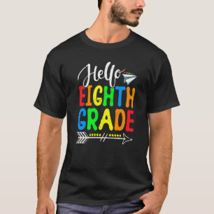 Hallo Achte Klasse zurück zur Schule Kinder am ers T-Shirt