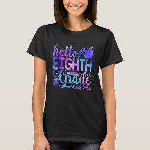 Hallo Achtklässler Tie Dye Zurück zur Schule Erste T-Shirt
