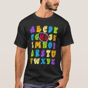 Hallo Alphabet Zurück zur Schule Lehrer Pre K Kind T-Shirt