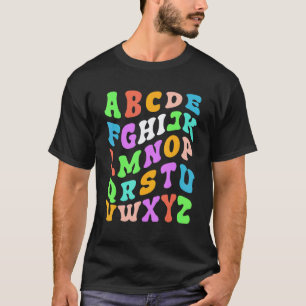 Hallo Alphabet Zurück zur Schule Pre K Kindergarte T-Shirt