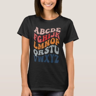 Hallo Alphabet Zurück zur Schule Pre K Kindergarte T-Shirt