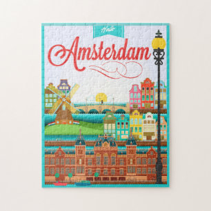 Hallo Amsterdam Holland Travel Puzzle