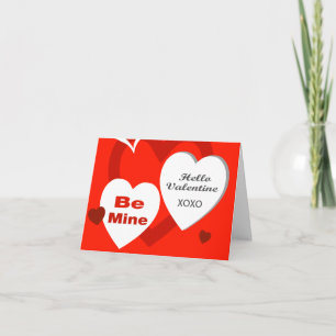 Hallo anpassbare Valentinstagskarte Feiertagskarte