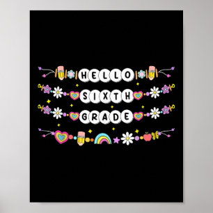 Hallo Armbänder der sechsten Klasse Freundschaft Z Poster