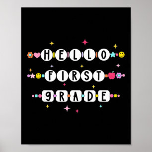 Hallo Armbänder für die erste Klasse Freundschaft Poster