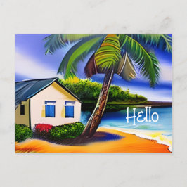 Hallo | Art des Strandbades | BEHALTEND TOUCH Postkarte