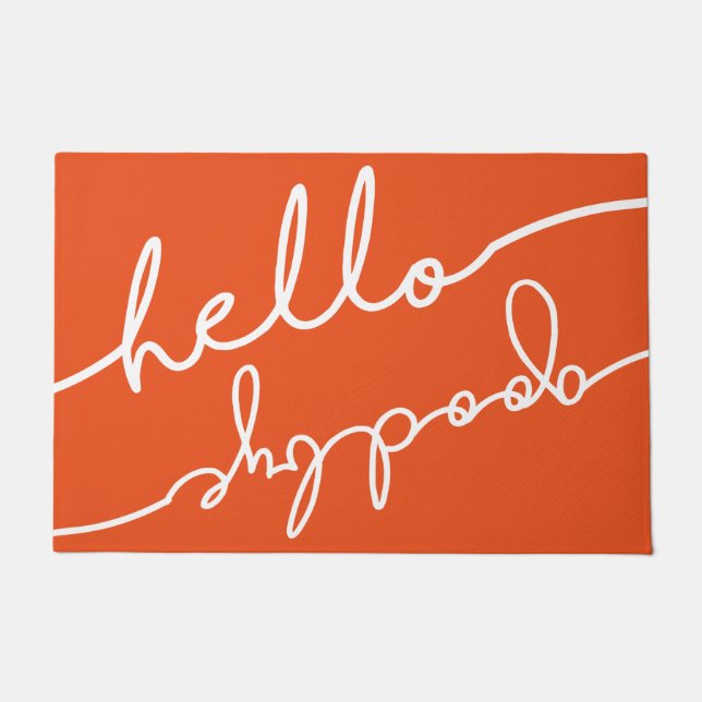 Hallo Auf Wiedersehen die große Typografie - Fußmatte (Vorderseite)