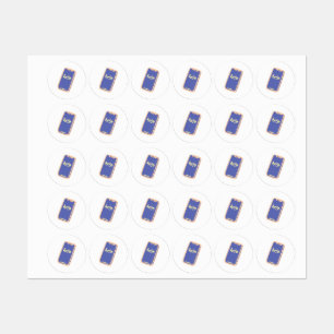 Hallo-Aufkleber für Smartphones Etiketten