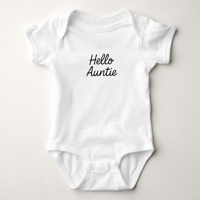 Hallo Auntie Baby Strampler (Vorderseite)