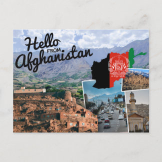 Hallo aus Afghanistan Feiertagspostkarte