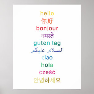 "Hallo" aus aller Welt - 16x20 Poster