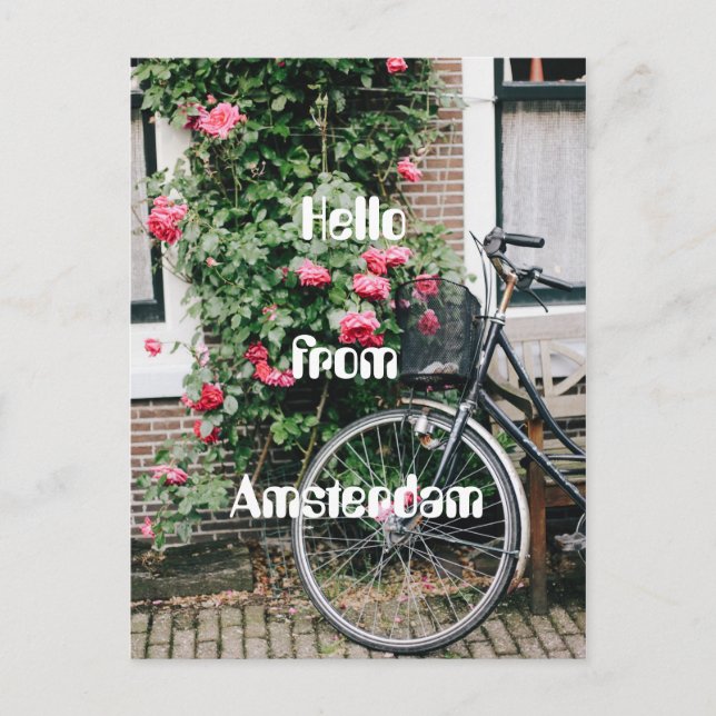 Hallo aus Amsterdam Postkarte (Vorderseite)