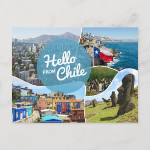 Hallo aus Chile Postkarte