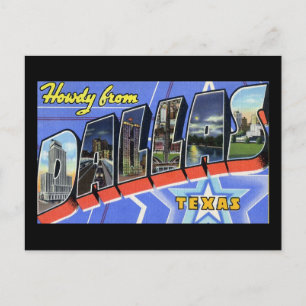 Hallo aus Dallas Texas Postkarte