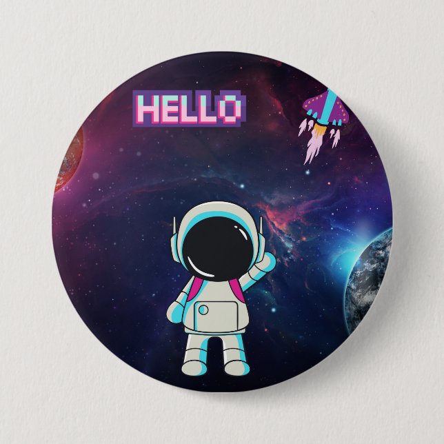 Hallo aus dem All, Button (Vorderseite)