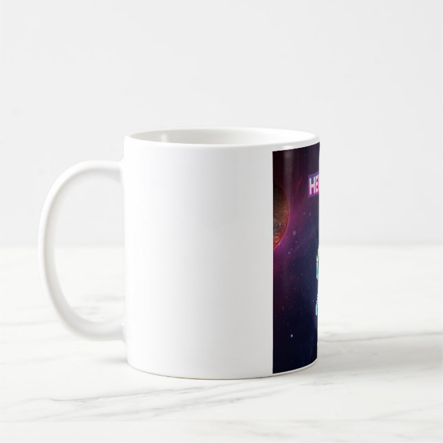 Hallo aus dem All. Kaffeetasse (Links)