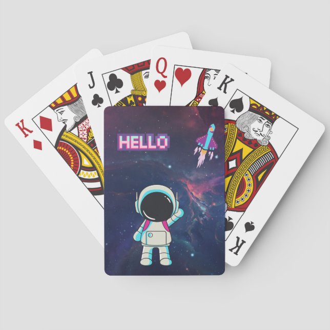 Hallo aus dem All. Spielkarten (Rückseite)