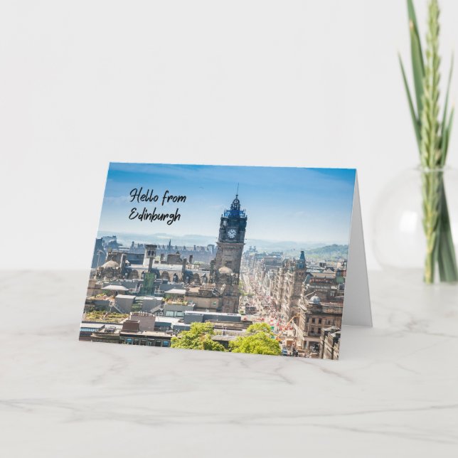 Hallo aus Edinburgh, Schottland Karte (Vorderseite)