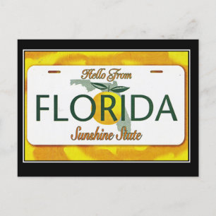 Hallo aus Florida Vintage Reise Postkarte