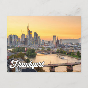 Hallo aus Frankfurt, Deutschland Postkarte
