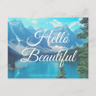 Hallo, aus irgendeinem Ort Postkarte