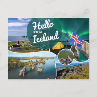 Hallo aus Island Postkarte