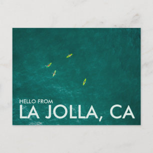 Hallo aus La Jolla, San Diego  Postkarte