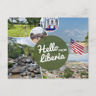 Hallo aus Liberia Postkarte