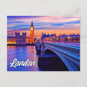 Hallo aus London, England, Großbritannien Postkarte