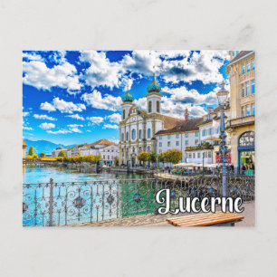 Hallo aus Luzern, Schweiz Postkarte