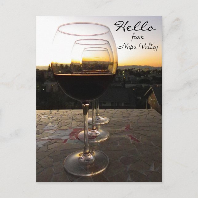Hallo aus Napa Valley Postcard! Postkarte (Vorderseite)