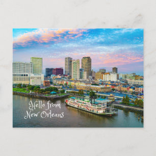 Hallo aus New Orleans City View Postkarte