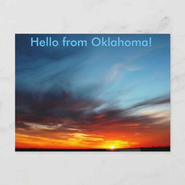 Hallo aus Oklahoms Postkarte (Vorderseite)