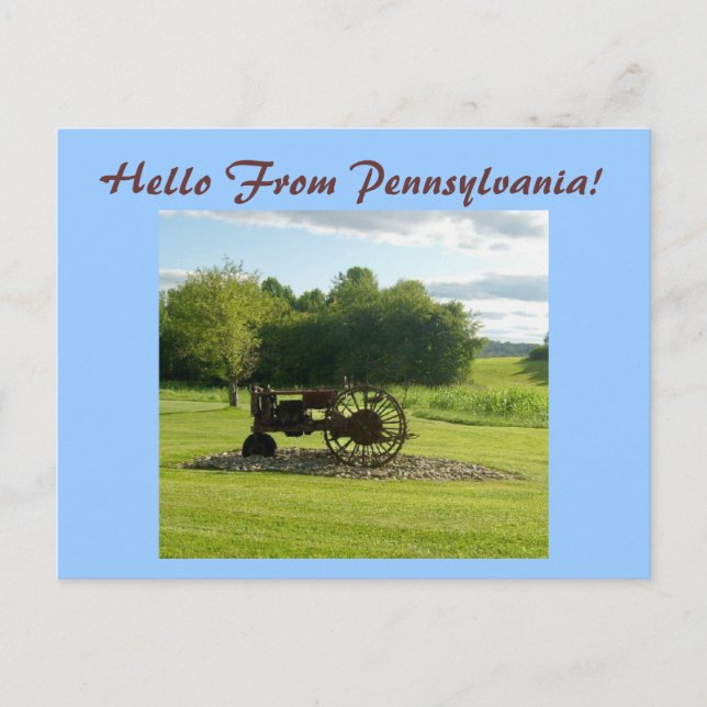 Hallo aus Pennsylvania! Postkarte (Vorderseite)
