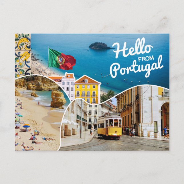 Hallo aus Portugal Postkarte (Vorderseite)