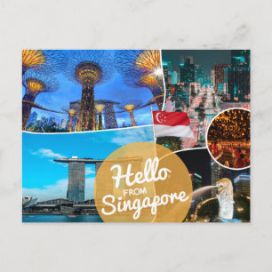 Hallo aus Singapur Postkarte