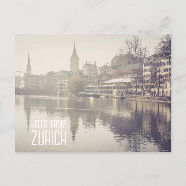 Hallo aus Zürich Postkarte (Vorderseite)