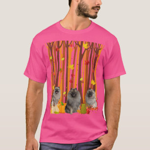 Hallo Autumn Keeshonds Maple Leaf Fall Pumpkin Men T-Shirt