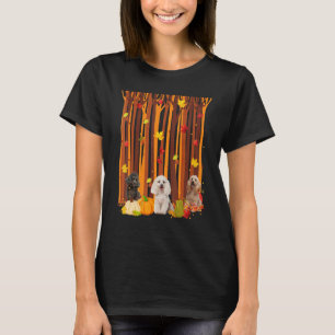 Hallo Autumn Poodle Maple Leaf Fall Pumpkin Mens W T-Shirt