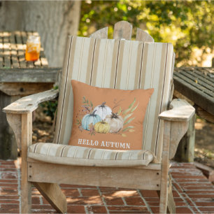 Hallo Autumn Wassercolor Pumpkins Outdoor Pillow Kissen