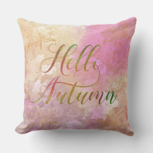 Hallo Autumn Wassercolor Reversible Pillow Kissen
