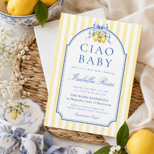 Hallo Baby Amalfi-Zitronen-Baby Shower Einladung