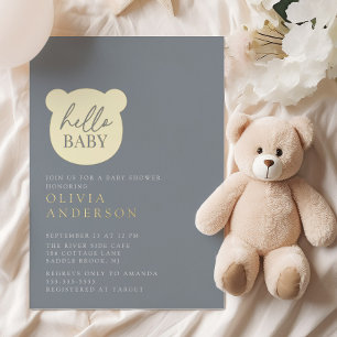 Hallo Baby-Bär-Baby-Party Folieneinladung