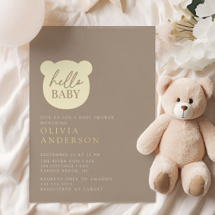 Hallo Baby-Bär-Baby-Party Folieneinladung