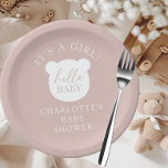 Hallo Baby Bear Es ist ein Junge Pappteller<br><div class="desc">Dieses charmante Babydesign besticht durch ein reizvolles Bärenmotiv, das perfekt zum Feiern der Ankunft eines neuen kleinen Bären geeignet ist. Das Design ist süß und skurril, mit den Worten "Hallo Baby" tragen Baby eine spielerische Touch zum Gesamtbild. Dieses Design ist ideal für eine Gender-neutrale Dusche und wird die Gäste begeistern...</div>