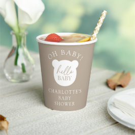 Hallo Baby Bear Paper Tasse Pappbecher